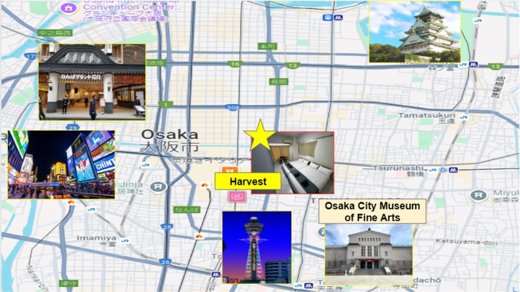 ハーベスト夕陽丘 Apartment Осака Екстериор снимка